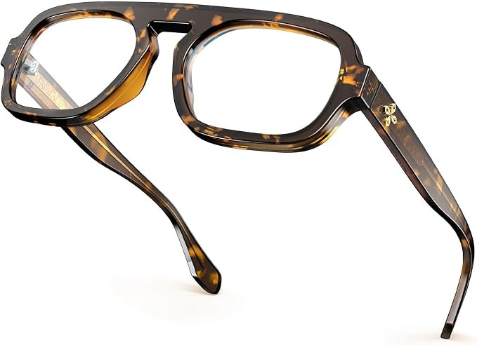VISOONE Aviator TR90 Non-Prescription UV400 Anti-Glare Computer Glasses | Amazon (US)
