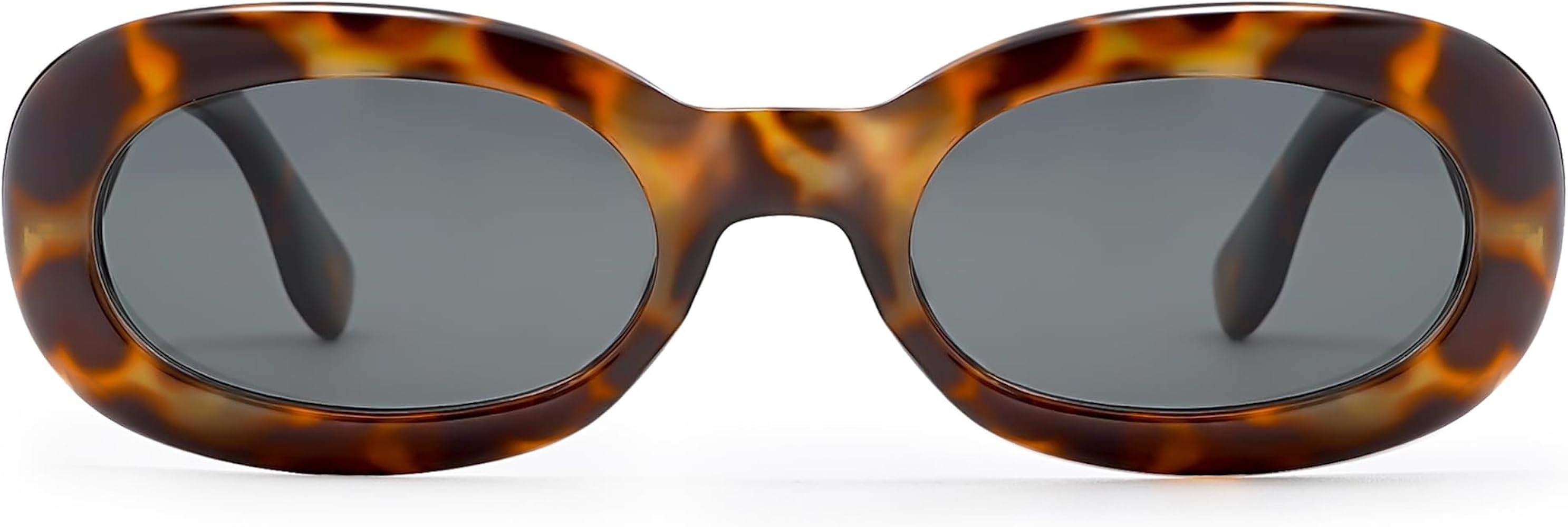 SOJOS Trendy Retro Oval Polarized Sunglasses for Women Men 90s Styles Sun Glasses Small Face Clou... | Amazon (US)