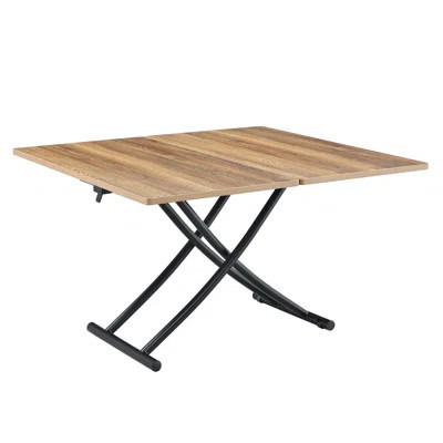 Modern Minimalist Multifunctional Lift Table With 0.8 Inch Thick MDF Desktop And Golden Metal Legs,Can Be Used As A Dressing Table, Coffee Table, Dini | Wayfair North America