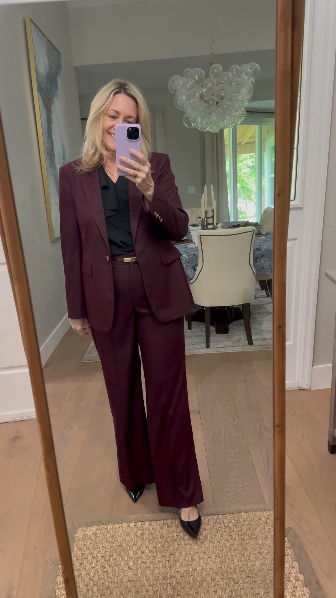 Favorite new suit in a gorgeous burgundy color.  Work outfit, workwear 

#ThisisAnn

#LTKWorkwear #LTKootd #LTKSeasonal