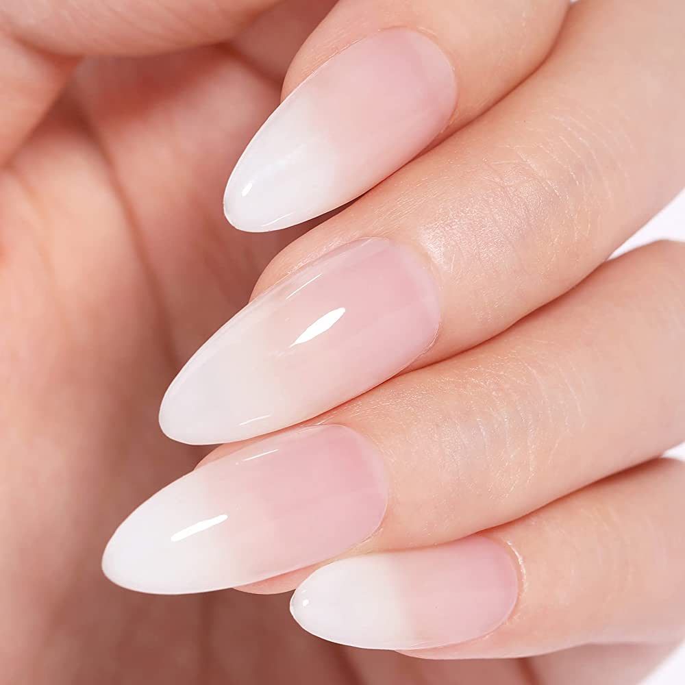 Milky White Gel Nail Polish,TranslucentJelly Nude White Gel Polish LED Manicuring Varnish 10ML | Amazon (US)