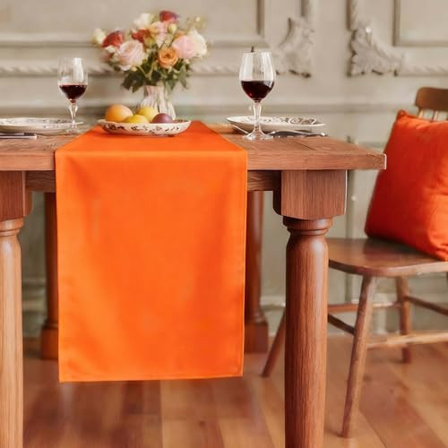 FOLINS&HOME Orange Waterproof Decorative Table Runner 36 Inches Long | Amazon (US)