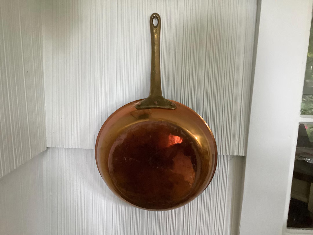 Vintage Copper and Brass Stainless Lined Fry Pan 10 - Etsy | Etsy (US)