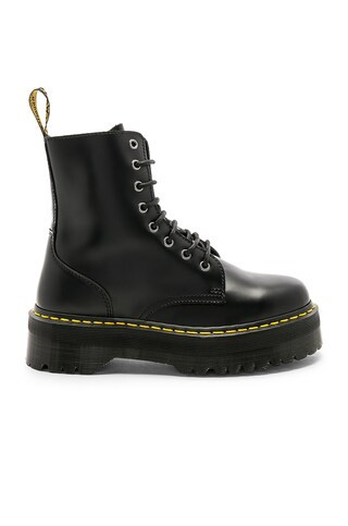 Dr. Martens Jadon Fusion Smooth Boot in Black from Revolve.com | Revolve Clothing (Global)