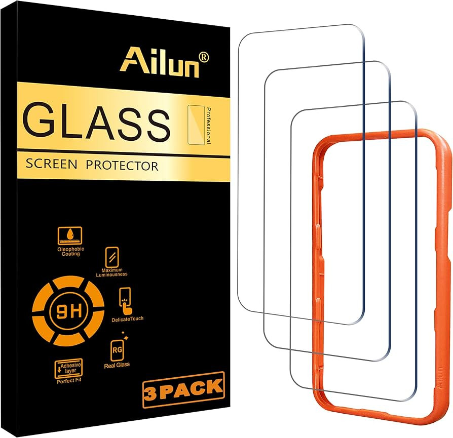 Ailun 3 Pack Screen Protector for iPhone 16 Pro Max [6.9 inch] with Installation Frame, Tempered ... | Amazon (US)