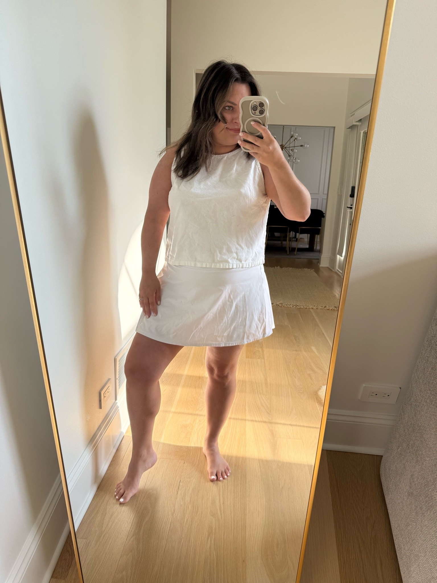Mom uniform. White linen tank white skort

#LTKmomlife #LTKootd #LTKPetite