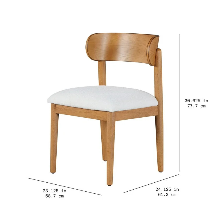 Beautiful Drew Dining Room Chair by Drew Barrymore, Warm Honey Finish, 2 Pack | Walmart (US)