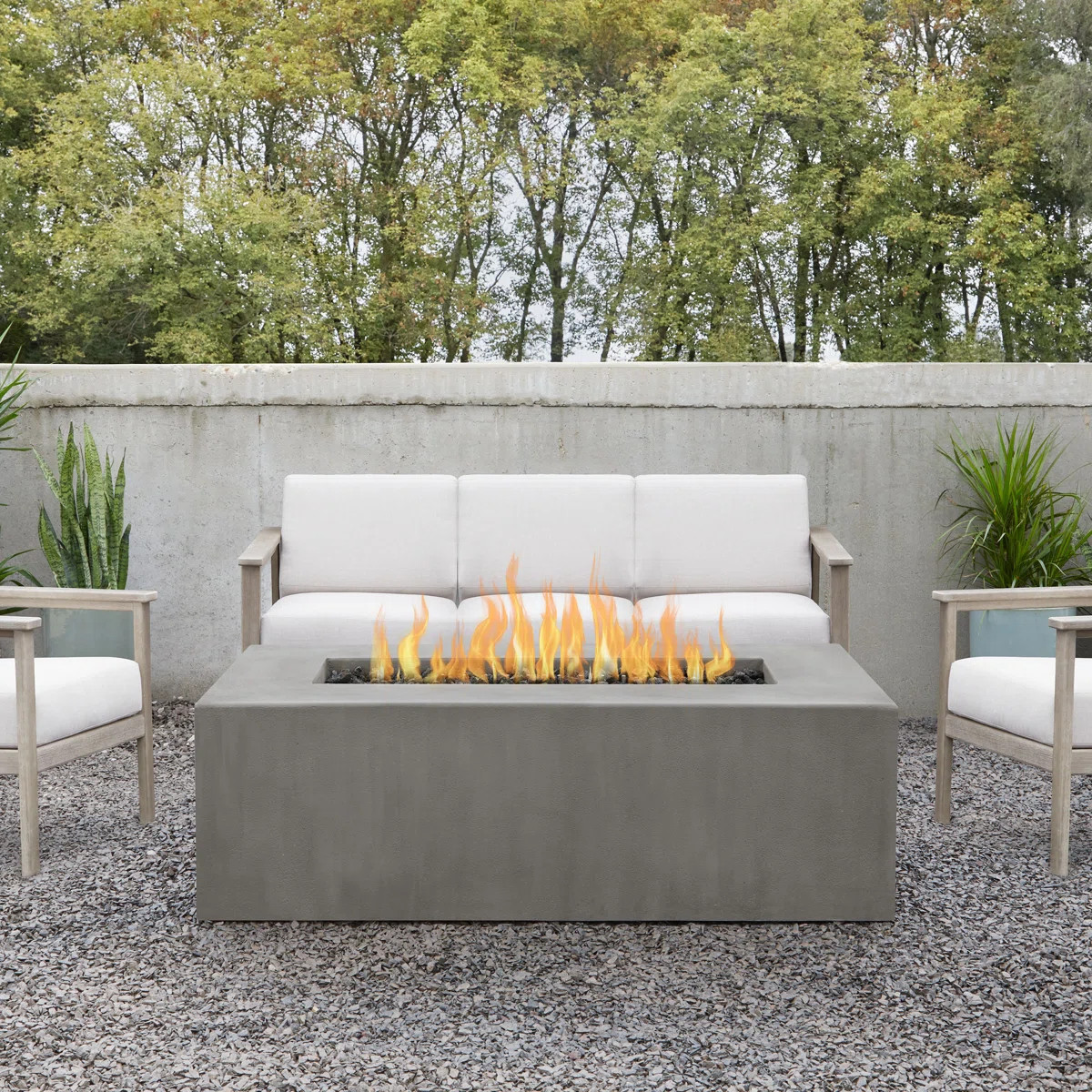 Estes Concrete Propane Fire Pit Table by Jensen Co. | Wayfair North America