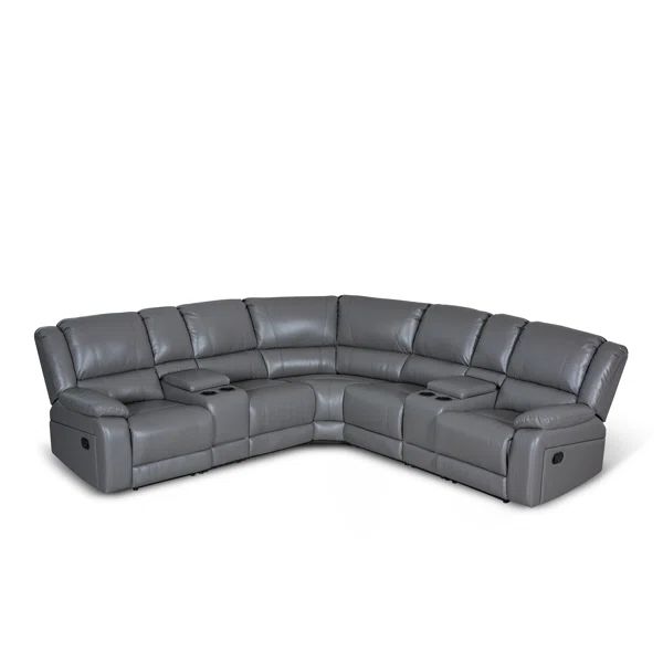 Donnivin 7 - Piece Vegan Leather Reclining Sectional | Wayfair North America