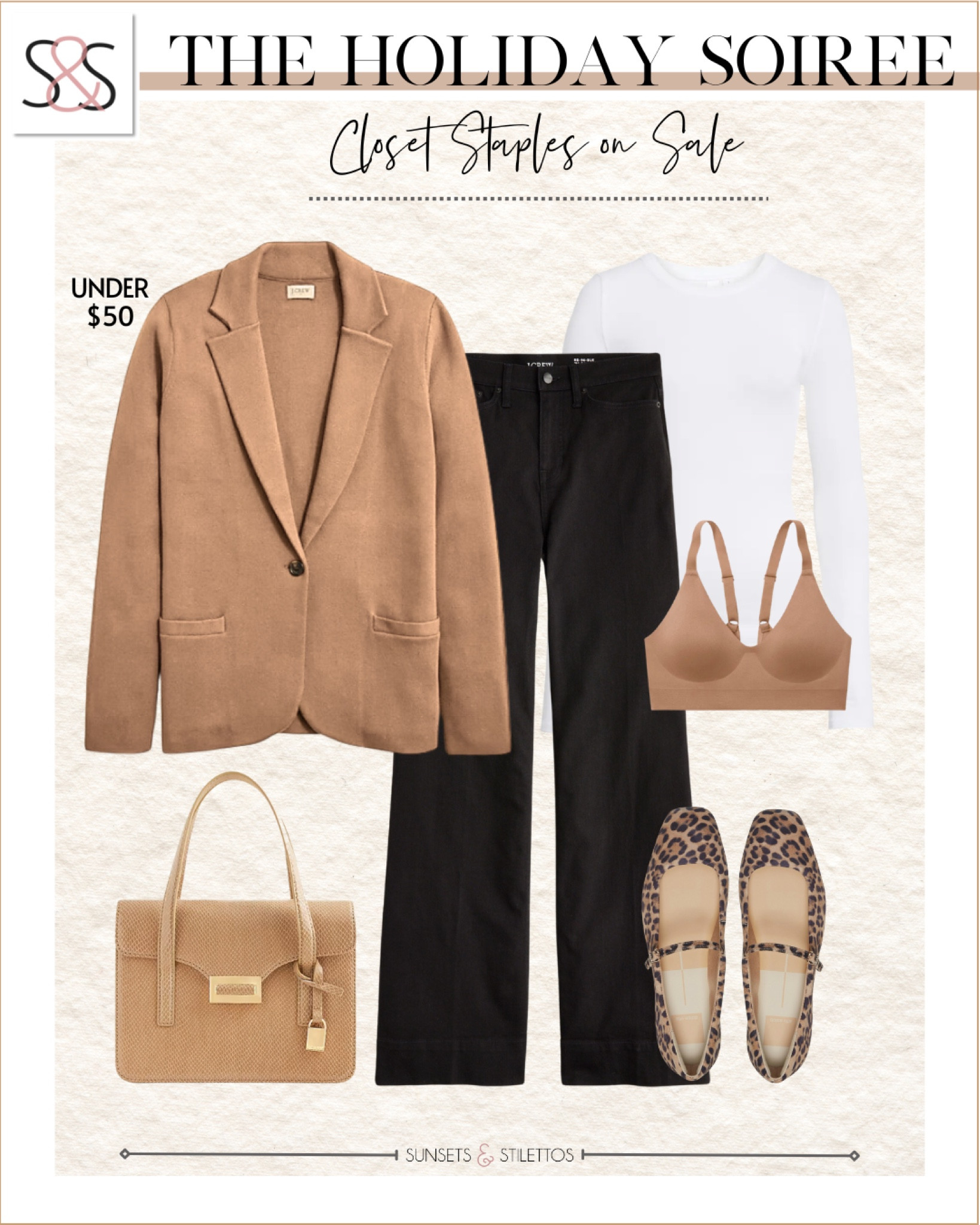 Neutral holiday perfection 🤍✨ This cozy blazer (under $50!) paired with sleek black denim jeans and classic flats is everything you need to feel polished yet comfortable this season. Whether you’re running errands or heading to a casual holiday get-together, these staples will take you there in style.

Sunsets and Stilettos, Christmas holiday

#LTKSaleAlert #LTKHoliday #LTKSeasonal