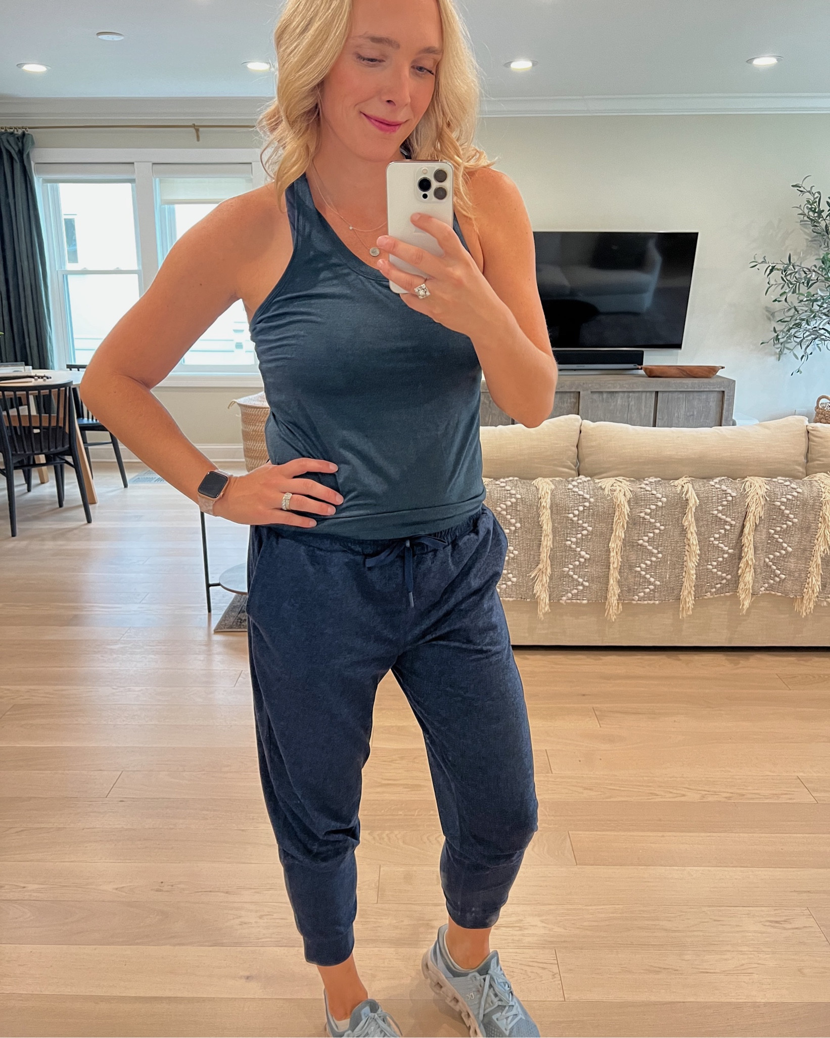 Quince has the best athleisure wear! These joggers are super soft and their tank and sports bra are great too. Wearing a medium in everything 

#LTKfindsunder100 #LTKfitness #LTKfindsunder50