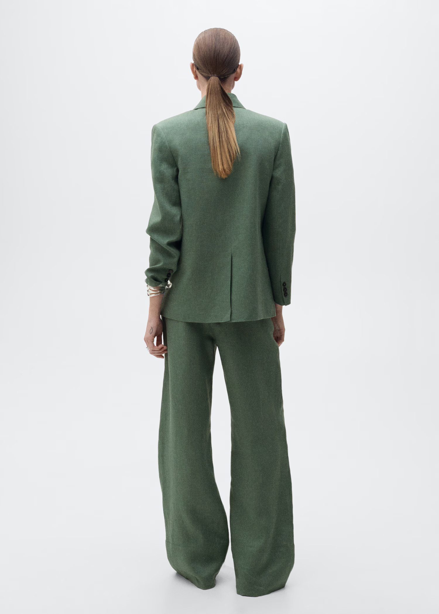 Straight linen-blend trousers - Women | MANGO United Kingdom | MANGO (UK)