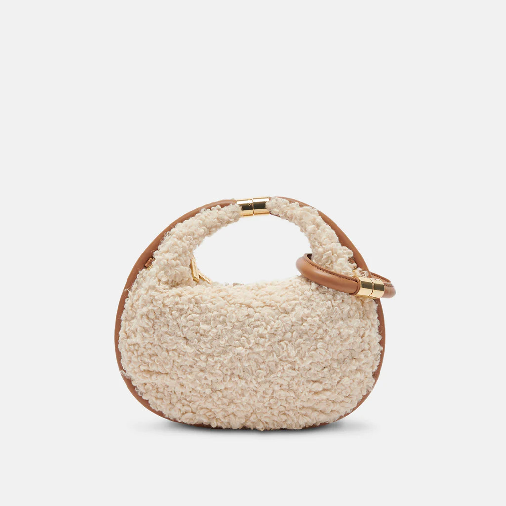 KEENA CROSSBODY NATURAL SHEARLING | DolceVita.com