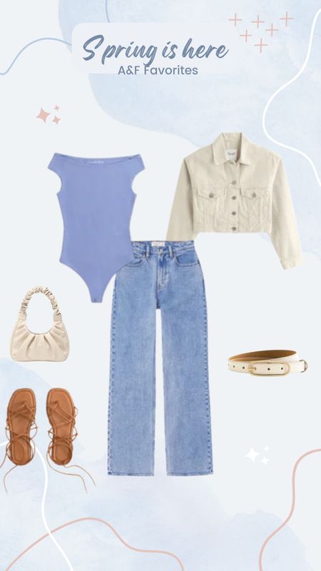 Ring in spring with some beautiful pieces from Abercrombie! 15% off sale happening right now site wide!
spring, classy, blues, clean girl, relaxed jeans, denim jacket, belt, sandles, A&F

#LTKstyletip #LTKSeasonal #LTKsalealert