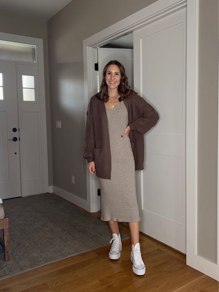 Teacher Outfit🍎 wearing a small cardigan and one size dress

Teacher outfit | teacher style | fall outfit | classroom style | teacher outfit idea | fall style | what I’m wearing




#LTKstyletip