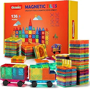 Gemmicc Magnetic Tiles, Deluxe 136 PCS Building Blocks Magnet Toys for Kids,3D Magnet Puzzles Sta... | Amazon (US)