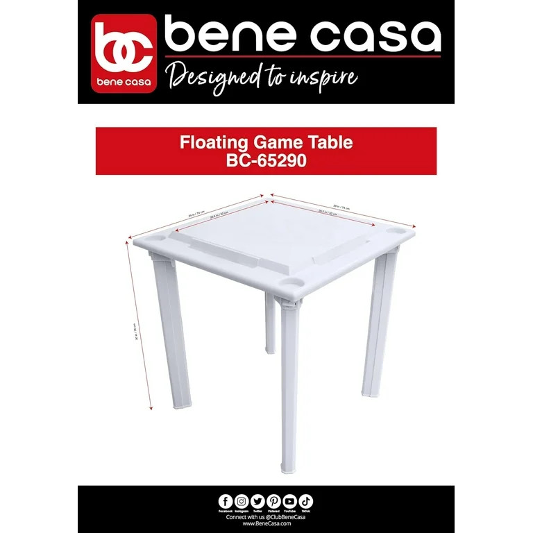 Bene Casa Floating Game Table – Waterproof, Portable 4-Player Table for Pool, Game Room, and Ou... | Walmart (US)