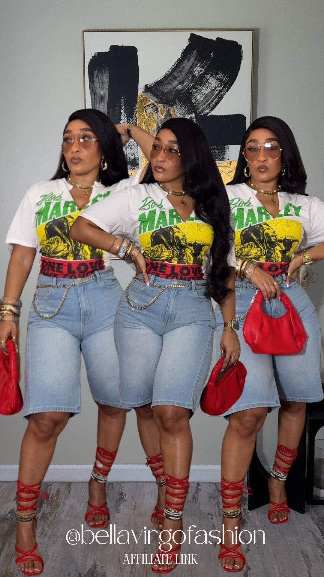 Graphic tee look for Concerts, day festivals,food trucks, kickbacks …you name it! Dress it up or down. I cut my shirt down the middle and used a rubber band to make it fitted in the back of the shirt.
Everything: Medium
Shirt: Men’s cut medium

#LTKgrwm #LTKSeasonal #LTKootd