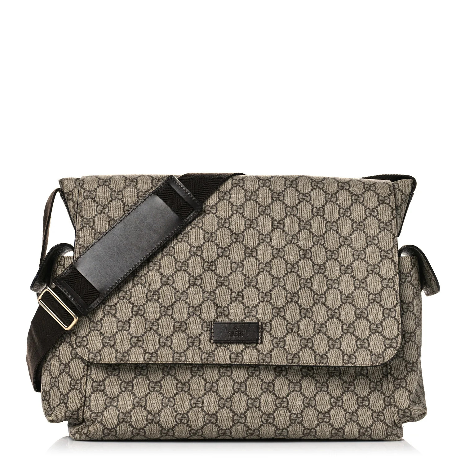 GUCCI GG Plus Monogram Messenger Diaper Bag Dark Brown | FASHIONPHILE (US)