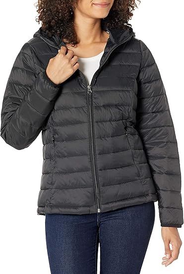 Amazon Essentials Women's Lightweight Long-Sleeve Full-Zip Water-Resistant Packable Hooded Puffer... | Amazon (US)