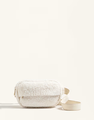 OYSHO Faux shearling belt bag in ecru | ASOS | ASOS (Global)
