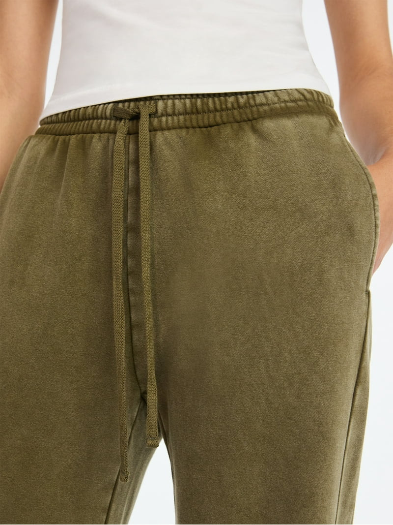 Scoop Women’s Mineral Washed Fleece Flare Leg Sweatpants, Sizes XS-XXL | Walmart (US)