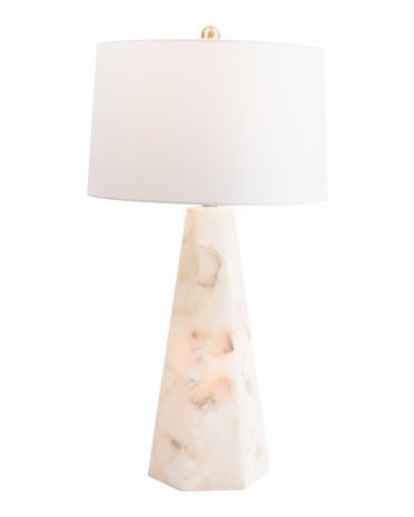 29in Alabaster Hex Table Lamp | TJ Maxx