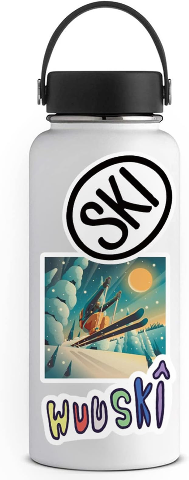 Winter Skiing Stickers Pack - 50 Colorful Ski Cartoon Stickers for Flasks, Laptops, Water Bottles... | Amazon (US)