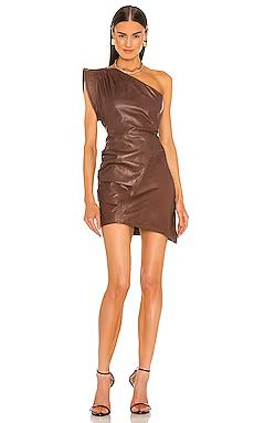 LAMARQUE X REVOLVE Corey Mini Dress in Tan from Revolve.com | Revolve Clothing (Global)