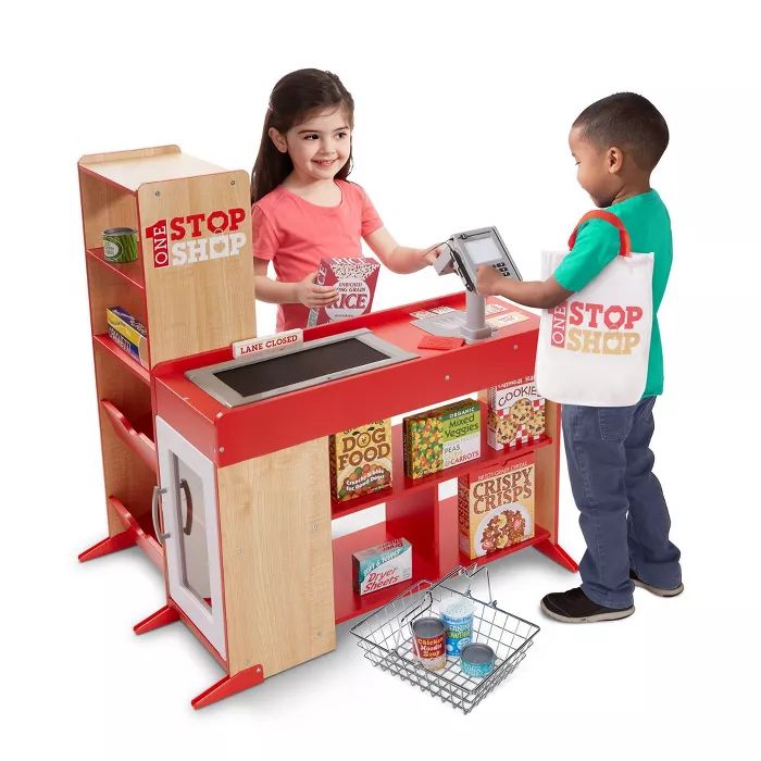 Melissa & Doug Deluxe One Stop Shop Play Store Set - 63pc | Target