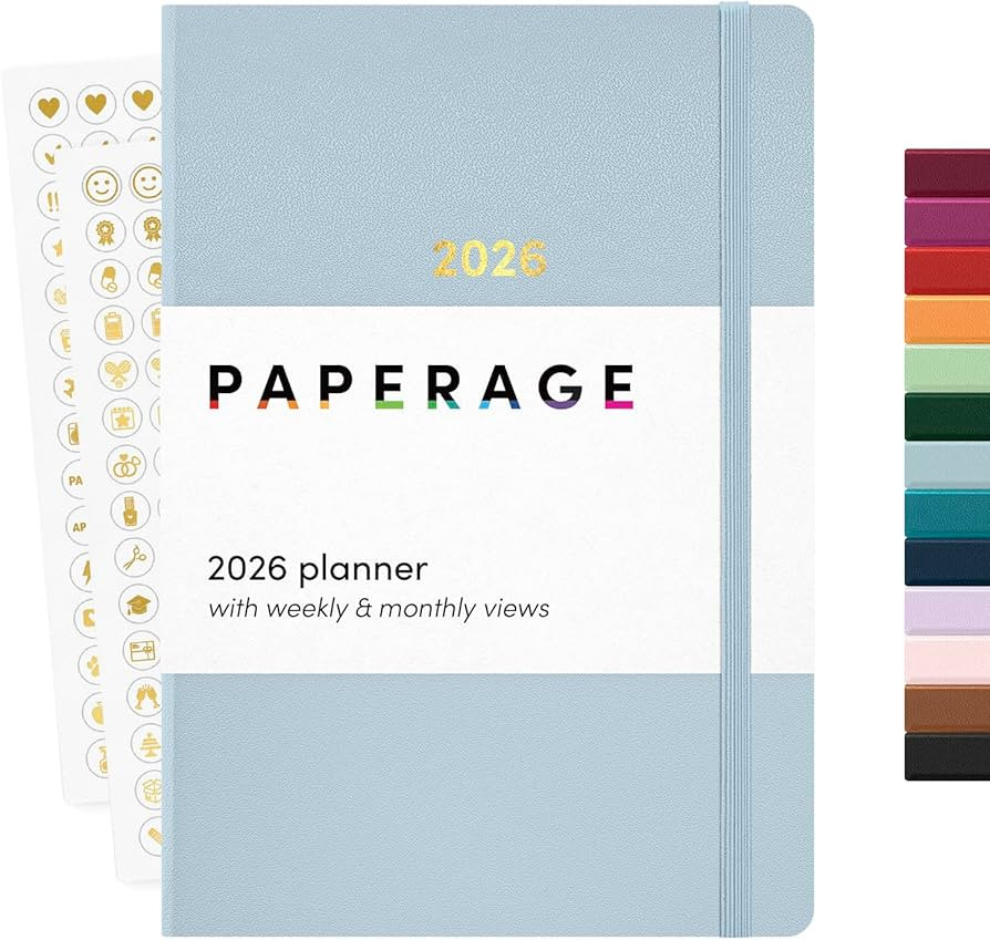 PAPERAGE 2026 Weekly & Monthly Planner, 12 Months (January 2026 - December 2026), 5.6 in x 8 in, ... | Amazon (US)