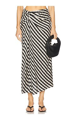 A.L.C. Jean Skirt in Black & Tan from Revolve.com | Revolve Clothing (Global)