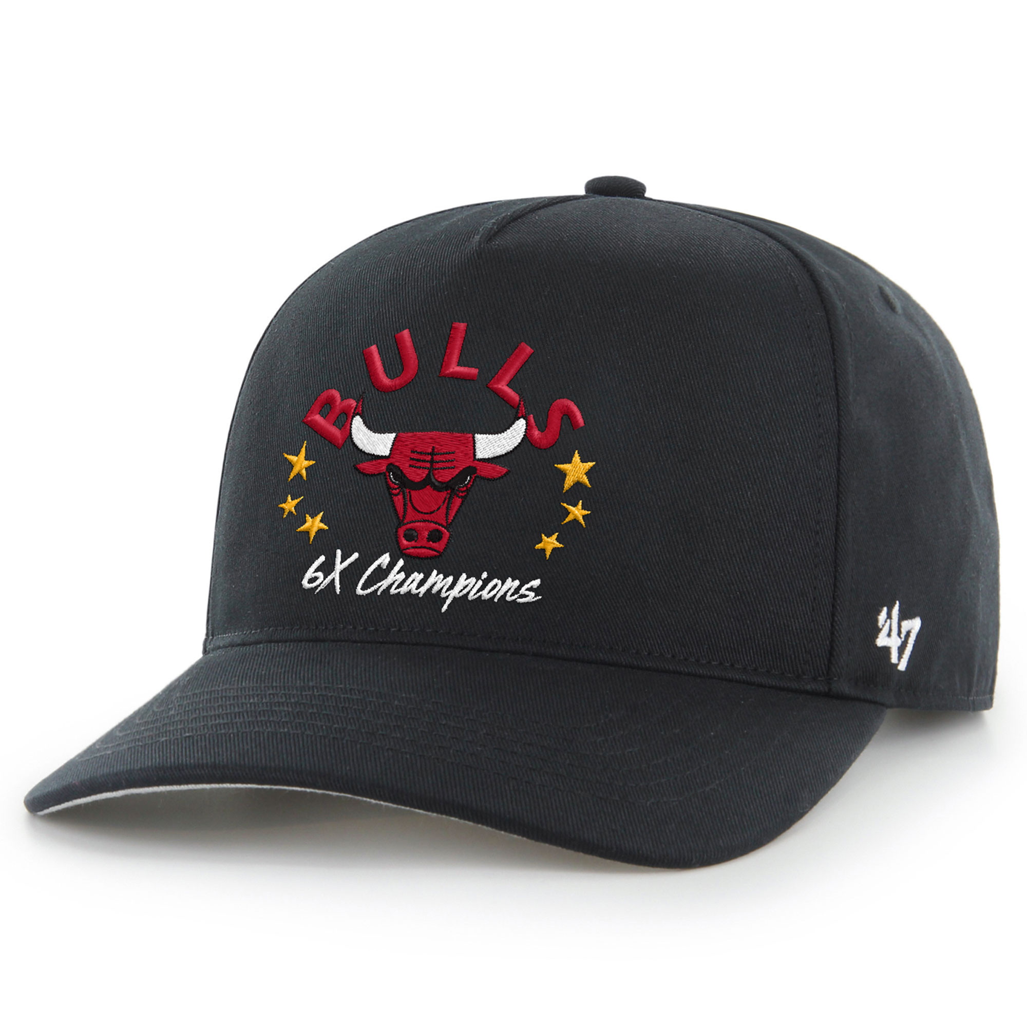 Men's '47 Black Chicago Bulls Champs Global Star Hitch Adjustable Hat | Fanatics