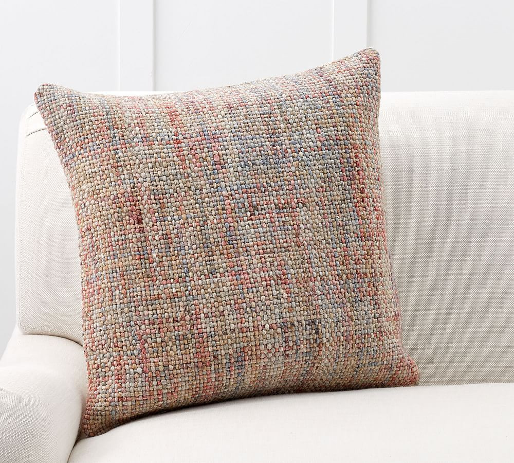 Renly Wool Woven Pillow | Pottery Barn (US)