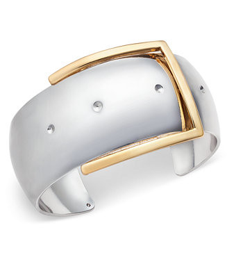 Two-Tone Buckle Cuff Bracelet, Exclusively at Macy's | Macy's