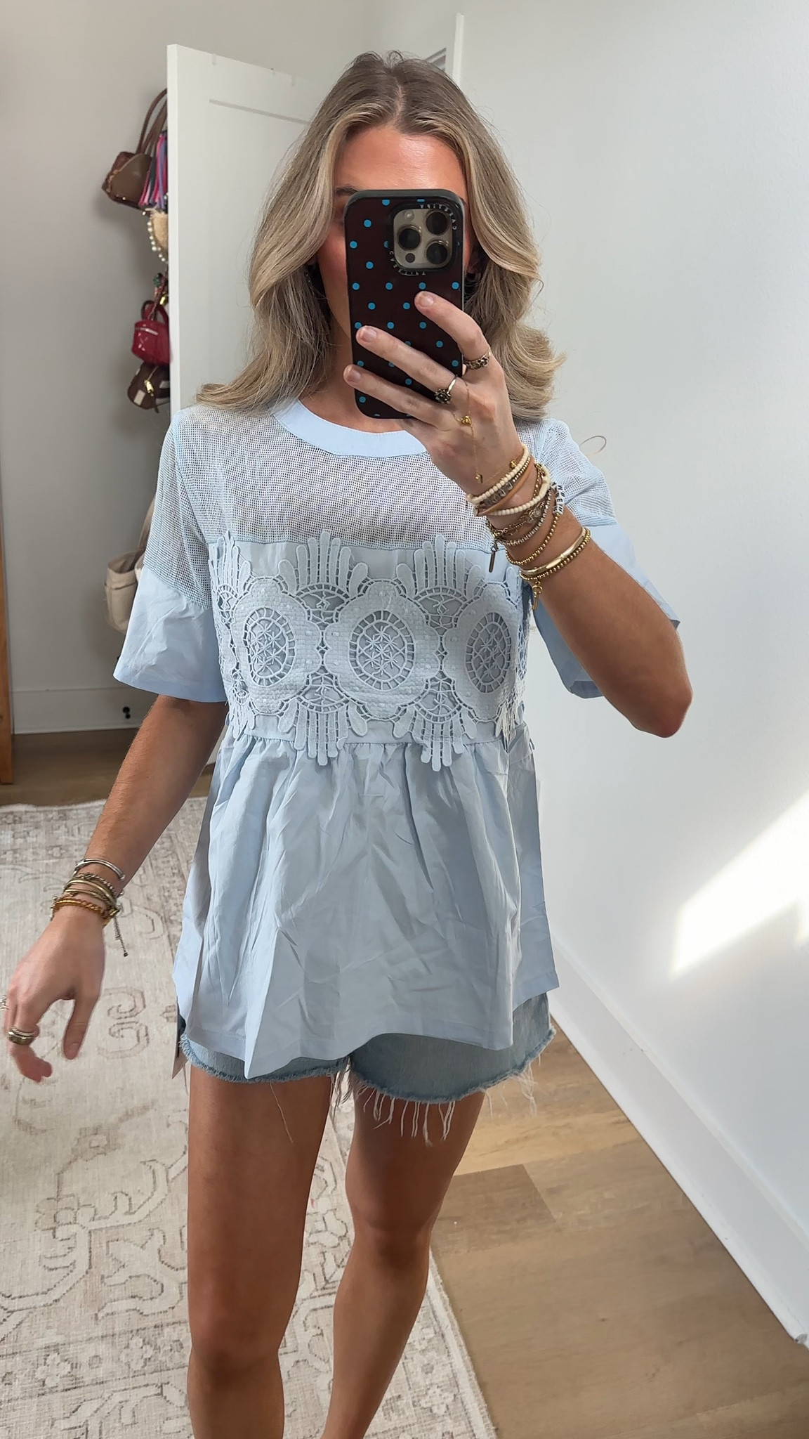 Amazon size small Lace Short Sleeve Babydoll Top Pleated Hem Mesh Detailing Elegant Casual Blouse for Beach Vacation Everyday

#LTKSeasonal #LTKootd #LTKgrwm