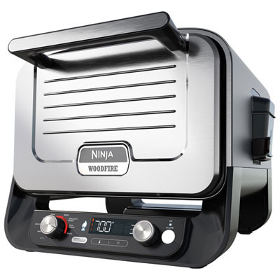 Ninja Woodfire 8-in-1 Electric Outdoor Oven with Premium Cover - Grey | Best Buy Canada