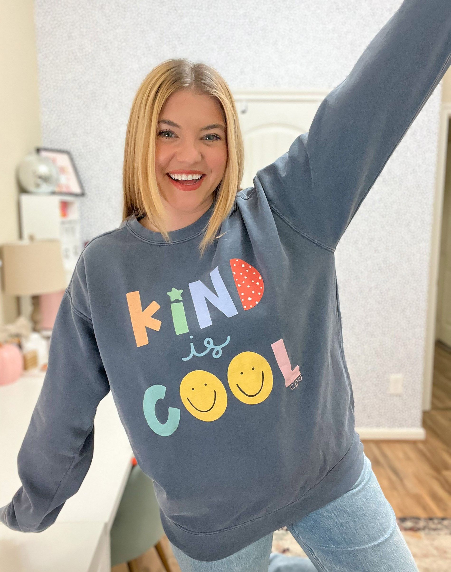 Kind is Cool Sweatshirt - Denim | Callie Danielle