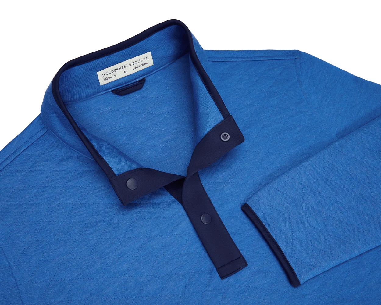 The Sullivan Pullover: Heathered Marlin Blue & Navy | Holderness & Bourne