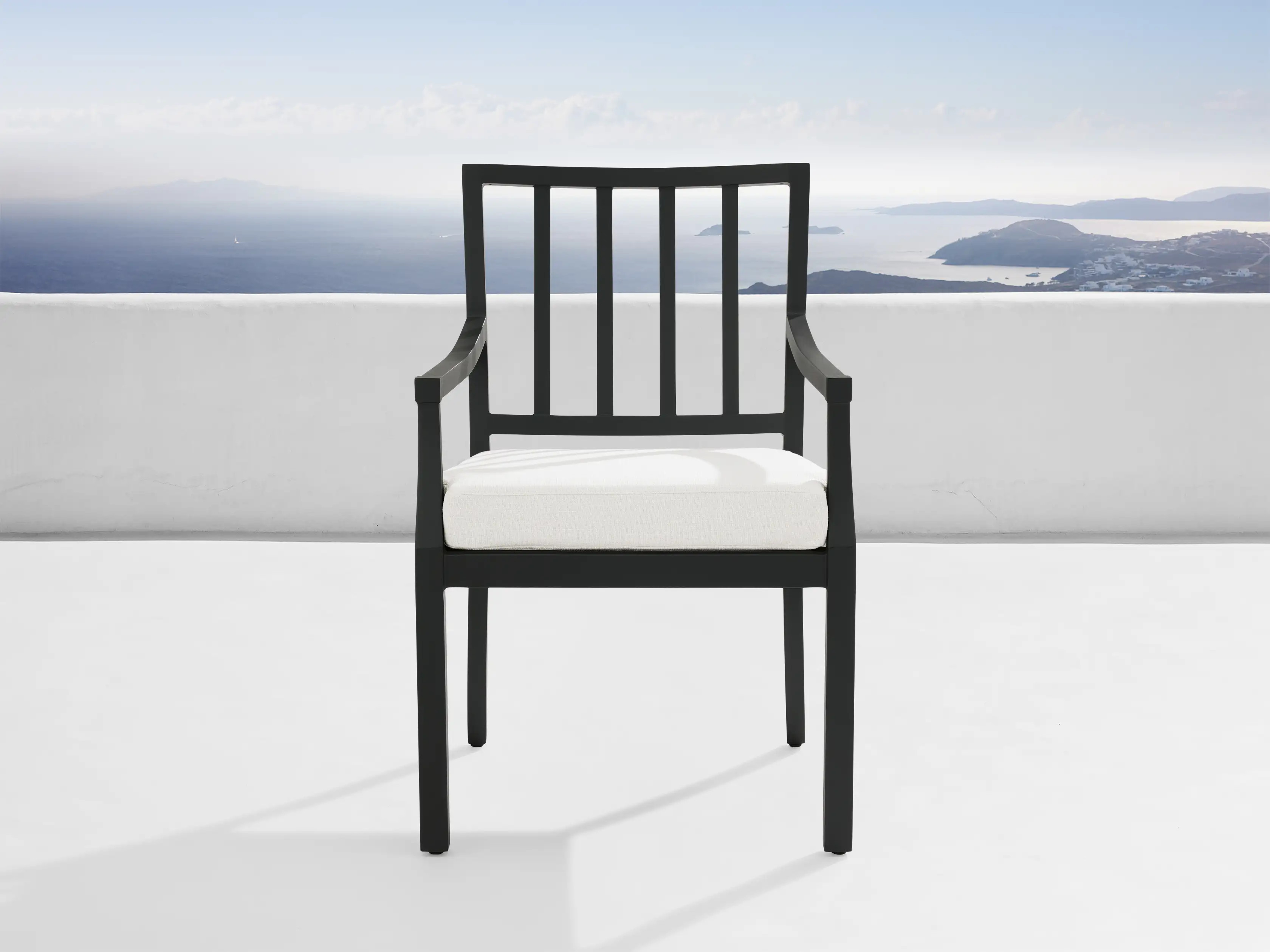 Montego Outdoor Aluminum Dining Arm Chair | Arhaus