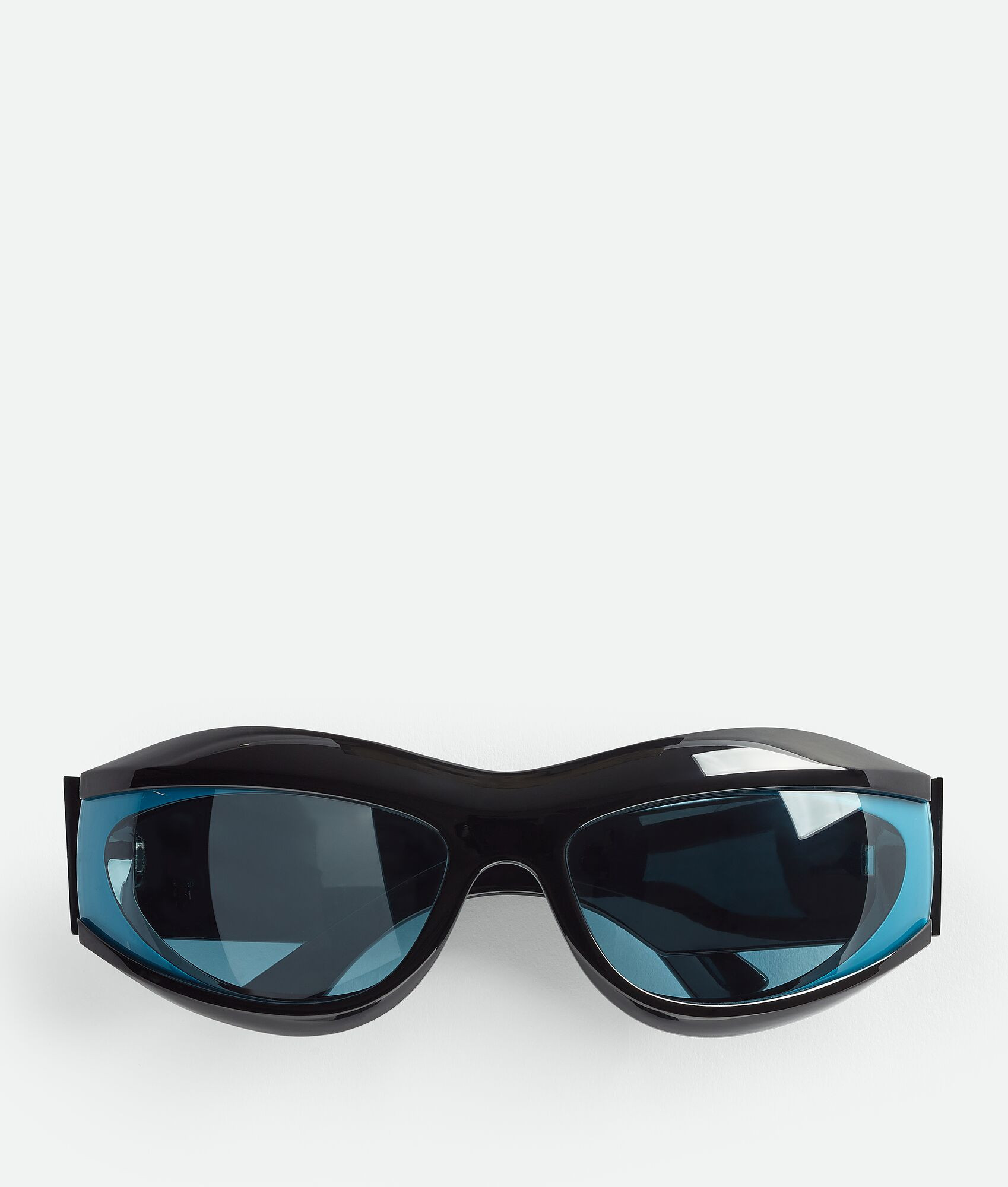 Cangi Wraparound Injected Acetate Sunglasses | Bottega Veneta