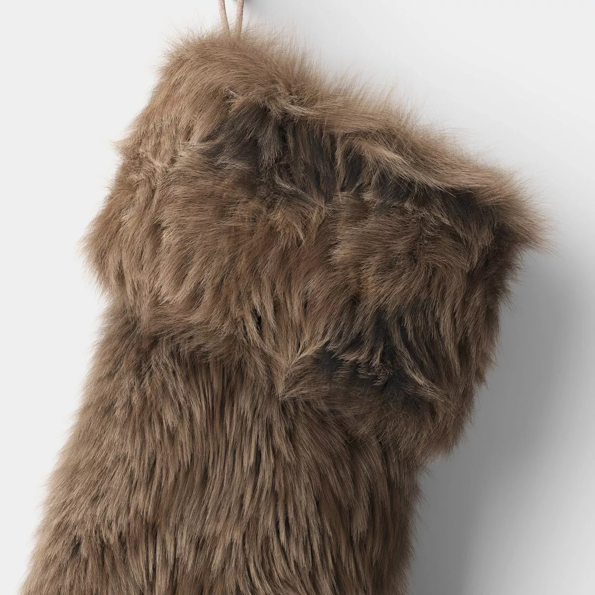 Faux Fur Christmas Stocking Ivory - Threshold™ | Target