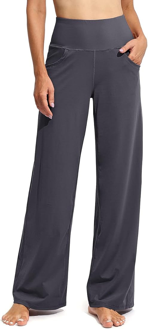 Promover Wide Leg Pants for Women 28"/30"/32" Yoga Pants with Pockets Petite/Regular/Tall High Wa... | Amazon (US)