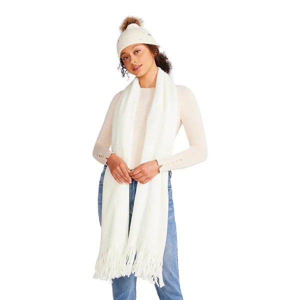 RHINESTONE BEANIE & SCARF BOX SET IVORY | Steve Madden (US)