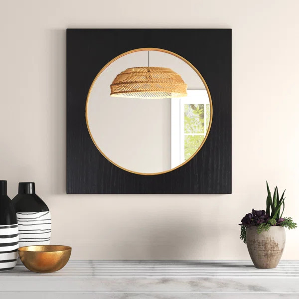 Mcmahan Square Solid Wood Wall Mirror | Wayfair North America