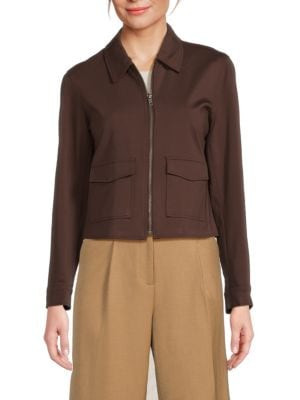 Solid Cropped Jacket | Saks Fifth Avenue OFF 5TH
