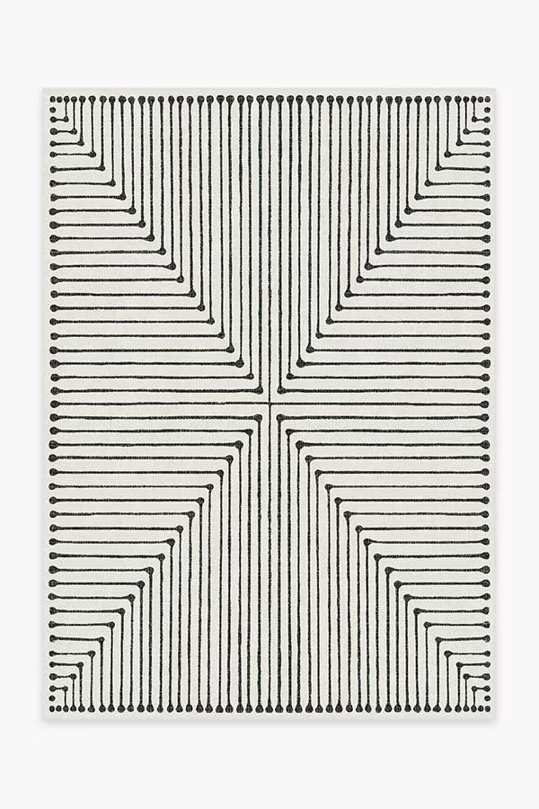 Jonathan Adler Inkdrop Black & Ivory Rug | Ruggable