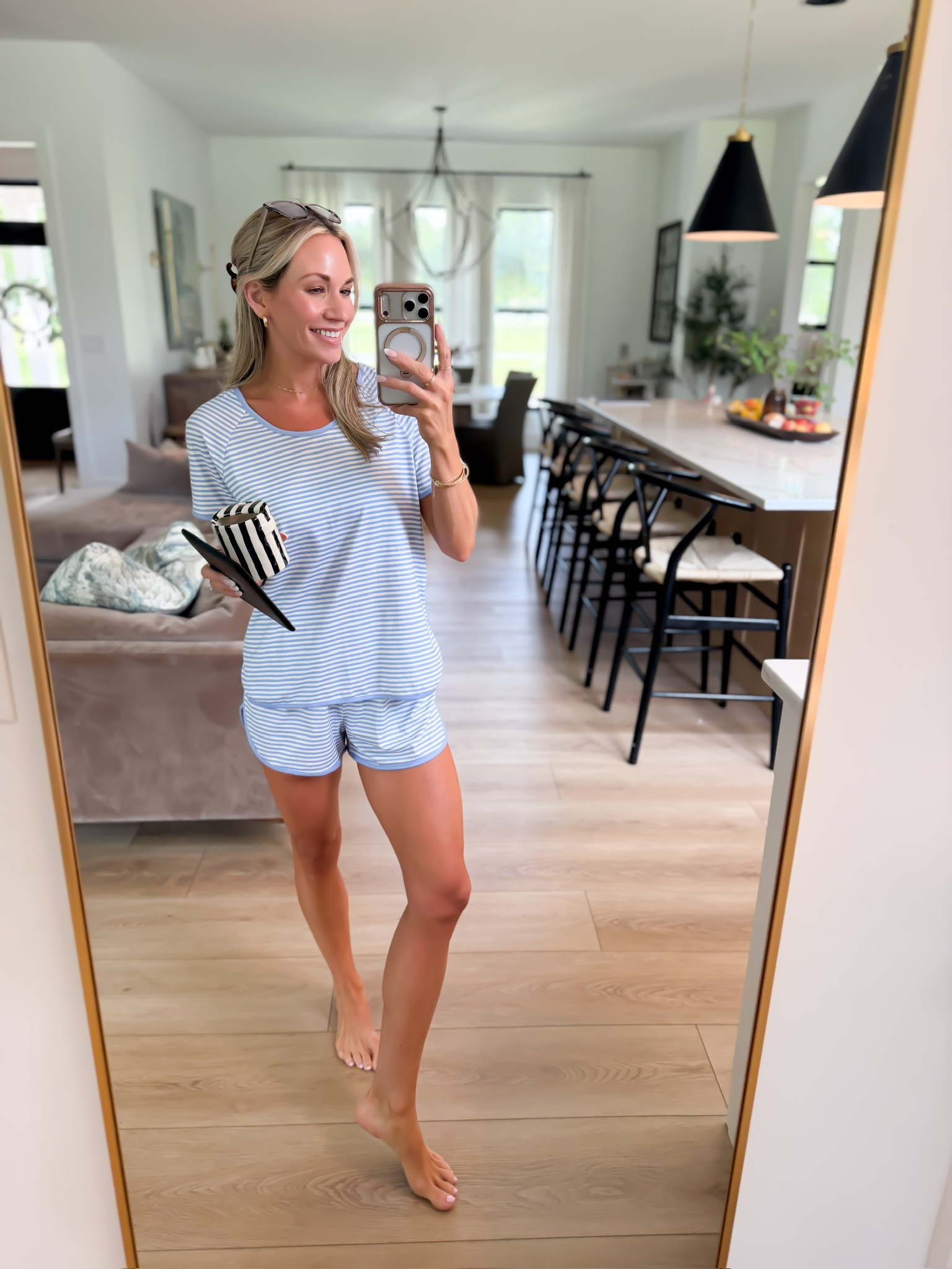 Another day, another cozy set! 🤍 I'm obsessed with this one for summer. It feels just like your favorite pajamas and is perfect for lounging around the house on a rainy day. It also looks so similar to a much more expensive set, but for a fraction of the price! 

 #LTKootd #LTKSeasonal