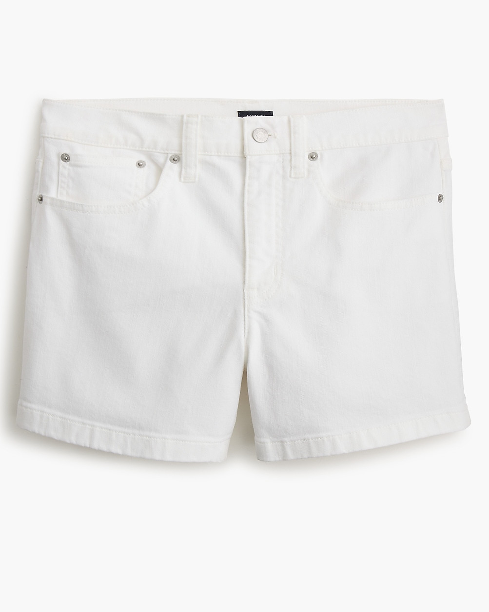 White mid-rise modern denim short | J.Crew Factory