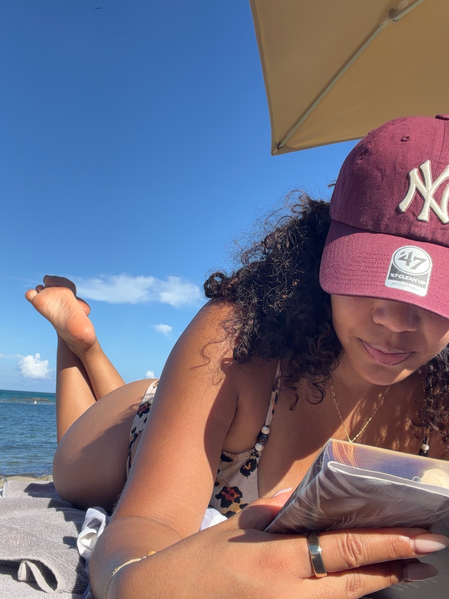 Sometimes the accessory IS the outfit. 😂 I packed this burgundy Abercrombie baseball cap for vacation and I’ve been reaching for it nonstop. It has that perfectly relaxed, lived-in fit instead of being super stiff, and it’s so cute for throwing on with a swimsuit when I’m heading to the pool or beach. Definitely one of those easy vacation pieces I’ll wear way beyond this trip.

#LTKSwim #LTKTravel